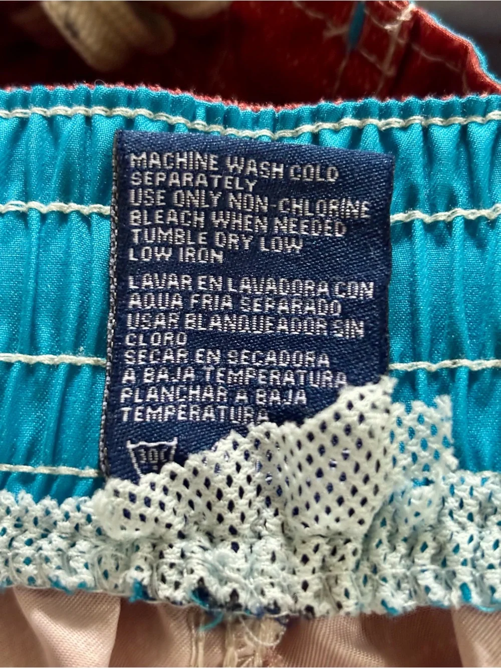 CARIBBEAN JOE Men’s SIZE LARGE Swim Trunks Drawstring Pockets Summer Outdoor Y2K